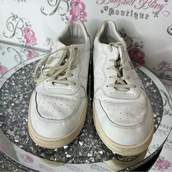 D.A.T.E sneakers White and Green shoes runners classic - Picture 2 of 8